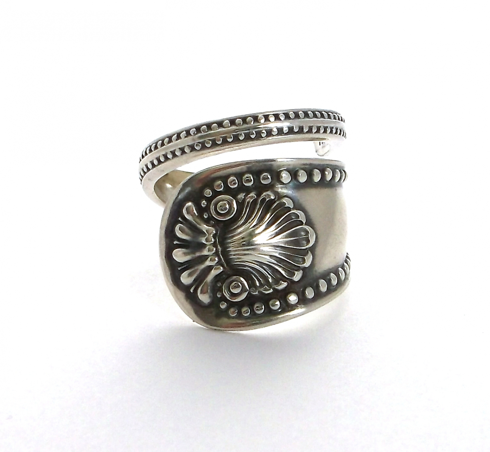 Sterling Silver Spoon Ring BEAD Whiting 1880 DzinesLaura
